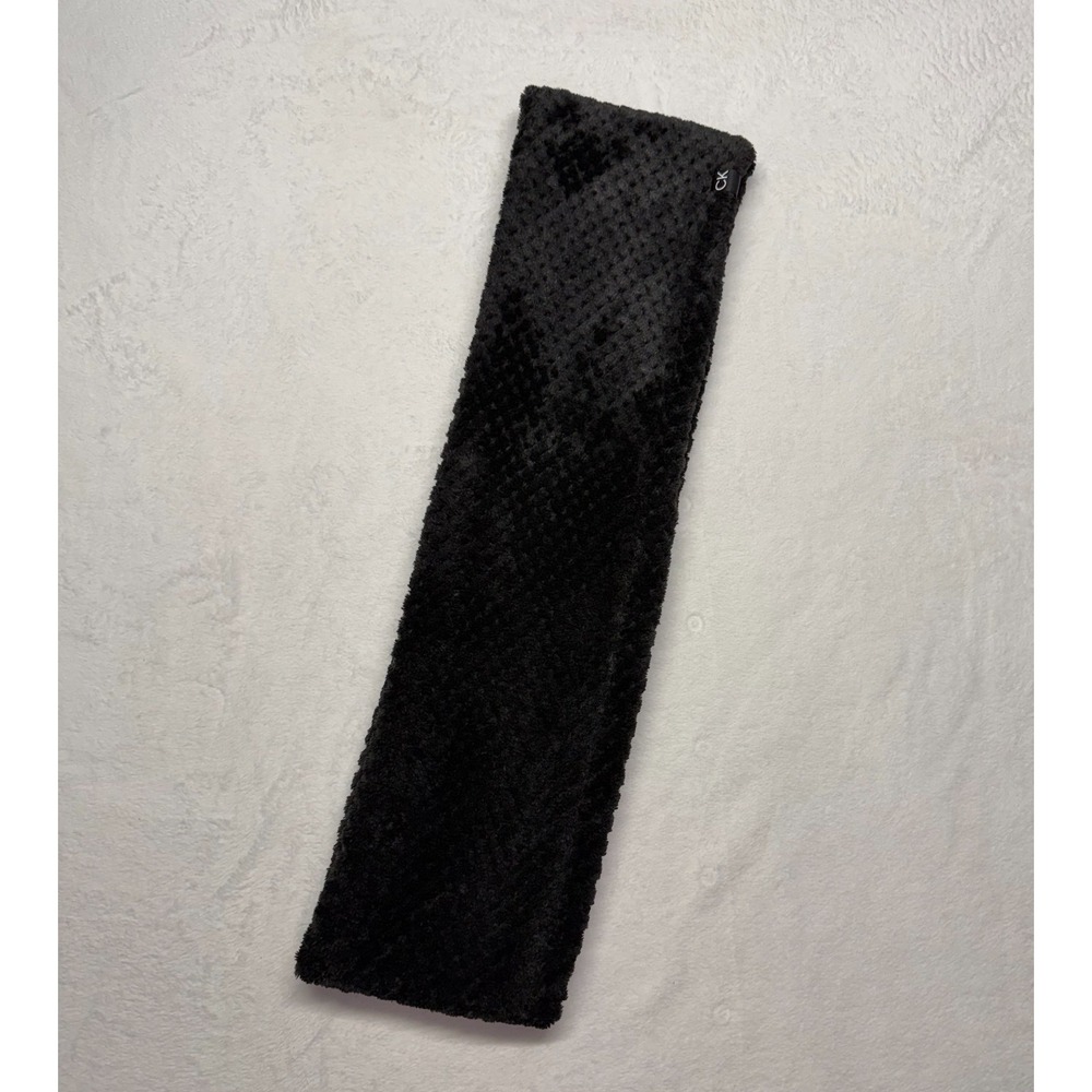 Calvin Klein Faux Fur Infinity Loop Scarf Black 56" Around - Picture 2 of 8